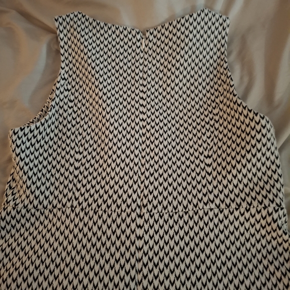 LOFT Black and White Halter Sheath Sleeveless Midi Dress - Picture 7 of 9